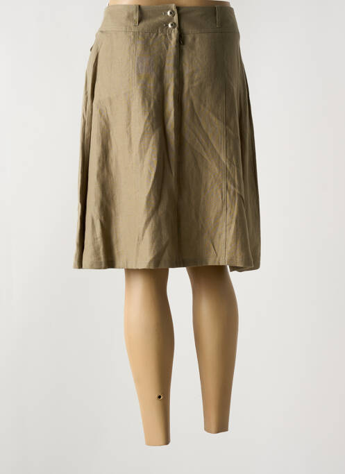 Jupe mi-longue coupe évasée vert QUATTRO femme