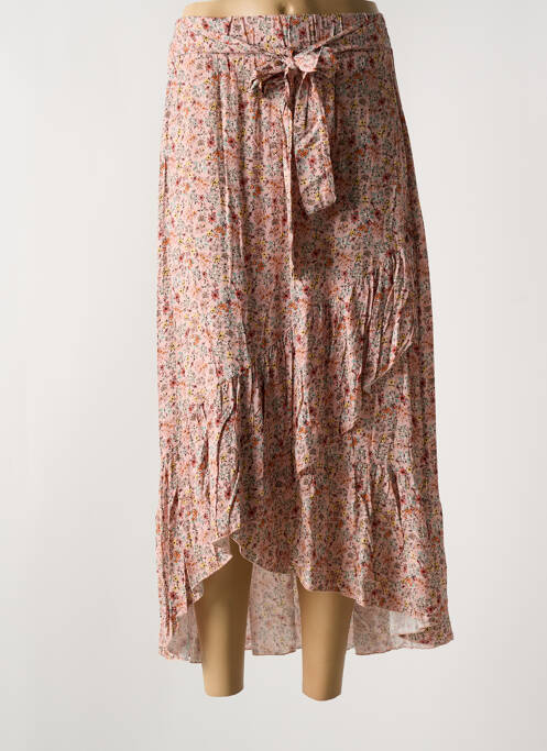 Jupe mi-longue rose QUATTRO pour femme