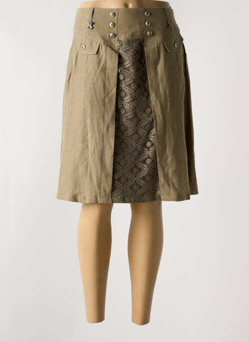 Jupe mi-longue vert QUATTRO pour femme