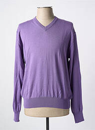 Pull col v manches longues violet USHUAIA homme