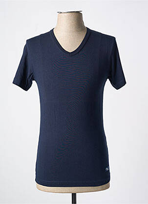 T-shirt coupe cintrée manches courtes bleu BRISE LAMES homme