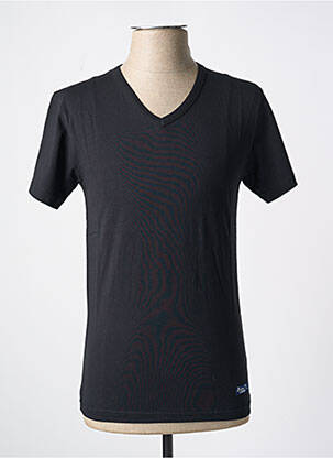 T-shirt coupe cintrée manches courtes noir BRISE LAMES homme