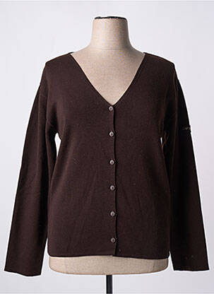 Gilet manches longues fermeture boutonnée sur le devant marron CAP BRETON femme