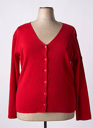 Gilet manches longues rouge CAP BRETON pour femme