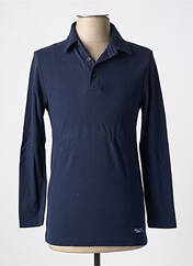 Polo bleu BRISE LAMES pour homme seconde vue