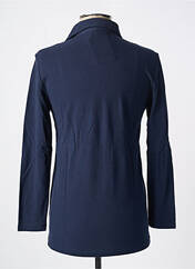 Polo bleu BRISE LAMES pour homme seconde vue
