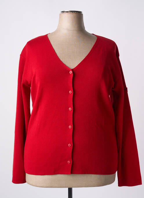 Gilet manches longues rouge CAP BRETON pour femme