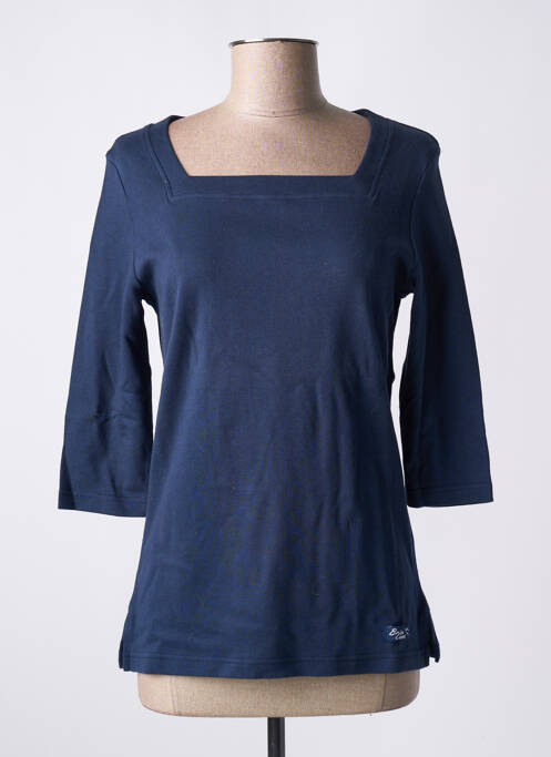 Top bleu BRISE LAMES pour femme