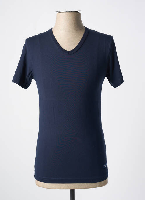 T-shirt bleu BRISE LAMES pour homme