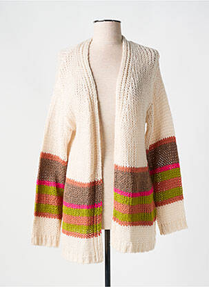 Gilet manches longues coupe cintrée beige CISO femme