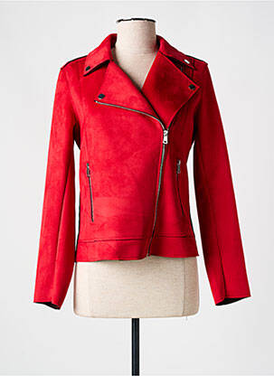 Veste casual col tailleur rouge PAUSE CAFE femme