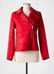 Veste casual col tailleur rouge PAUSE CAFE femme