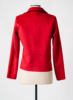 Veste casual col tailleur rouge PAUSE CAFE femme