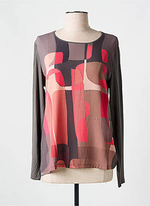 T-shirt manches longues manches longues marron BARBARA LEBEK femme
