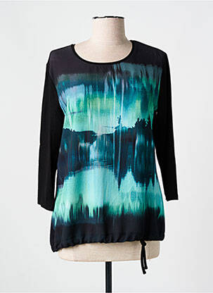 Blouse imprimé fantaisie manches longues noir BARBARA LEBEK femme