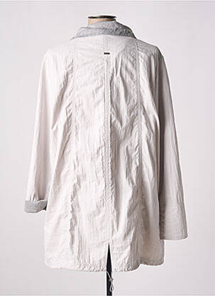 Manteau long coupe droite sans capuche gris WHITE LABEL femme