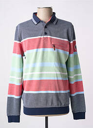 Pull manches longues manches longues bleu HAJO homme