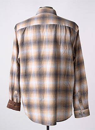 Chemise manches longues manches longues marron CAPTEN homme