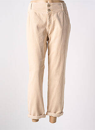 Pantalon slim poches beige C'EST BEAU LA VIE femme