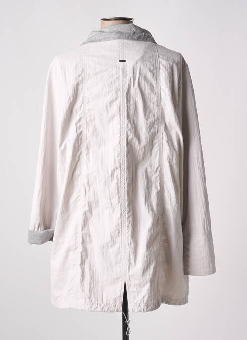 Manteau long coupe droite sans capuche gris WHITE LABEL femme