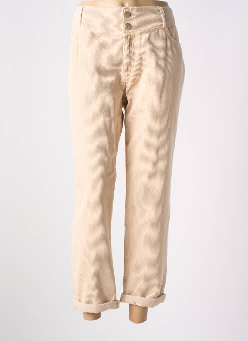 Pantalon slim poches beige C'EST BEAU LA VIE femme