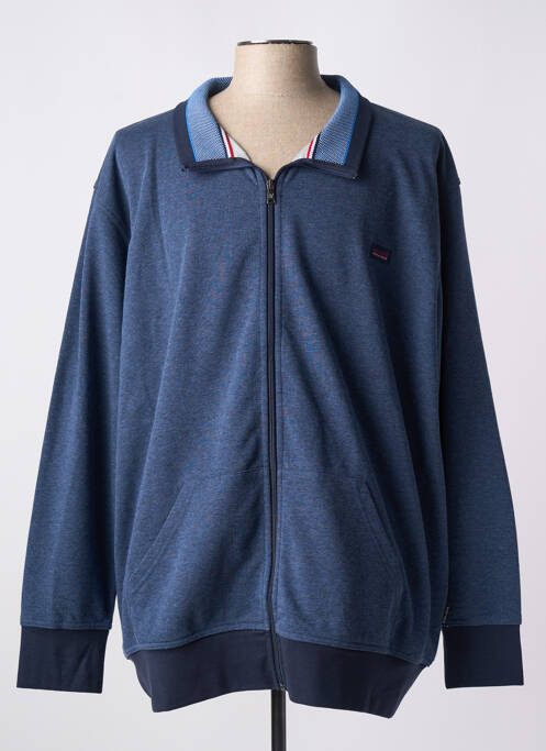 Gilet manches longues bleu HAJO pour homme