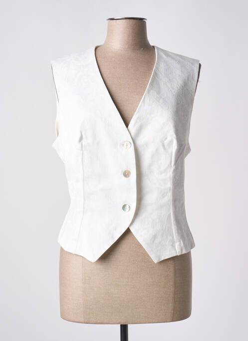 Gilet sans manche blanc COTTONADE pour femme