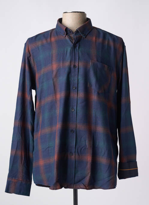 Chemise manches longues bleu CAPTEN pour homme