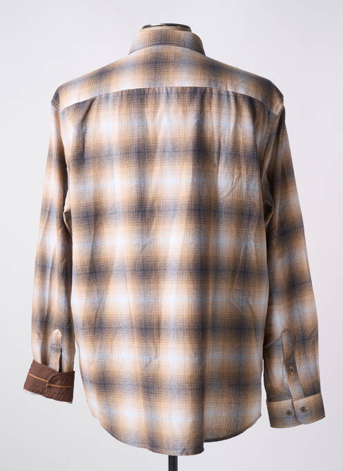 Chemise manches longues marron CAPTEN pour homme