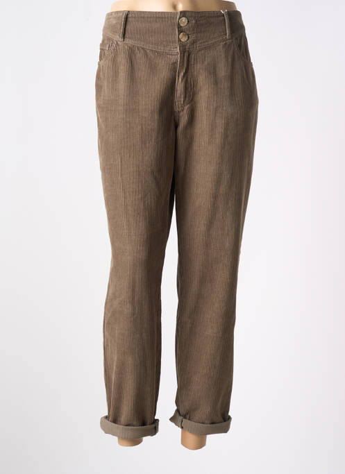 Pantalon slim vert C'EST BEAU LA VIE pour femme