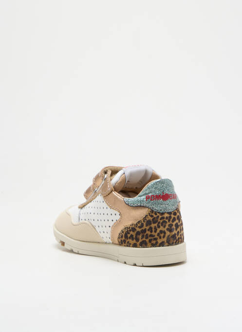 Baskets impression bout rond blanc POM D'API fille