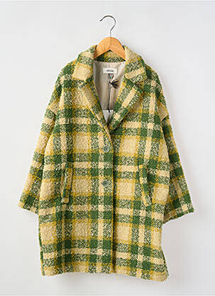 Manteau long coupe droite sans capuche vert DIXIE fille