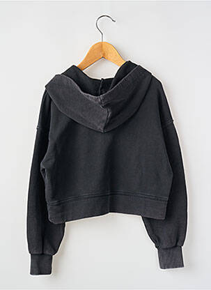 Sweat-shirt à capuche manches longues manches longues noir PLEASE enfant
