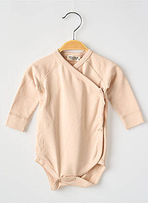 Body lingerie fermeture pressionnée à l'entrejambe beige MARMAR fille