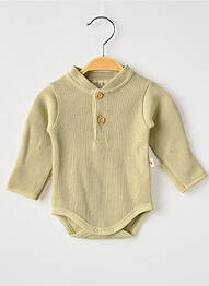 Body lingerie fermeture pressionnée à l'entrejambe vert UAUA enfant
