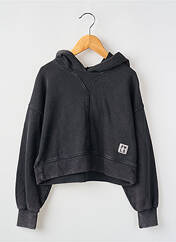 Sweat-shirt à capuche noir PLEASE pour enfant seconde vue