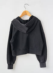Sweat-shirt à capuche noir PLEASE pour enfant seconde vue