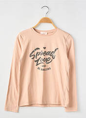 T-shirt rose PLEASE pour fille seconde vue