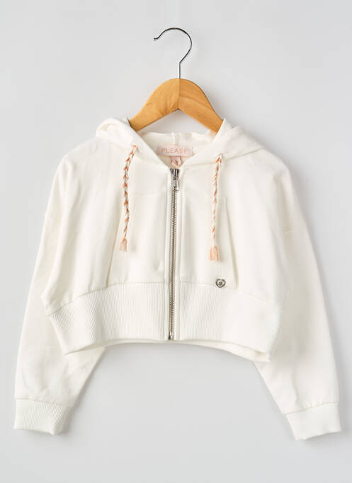 Veste casual blanc PLEASE pour fille