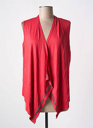 Gilet sans manche col v rouge MALOKA femme