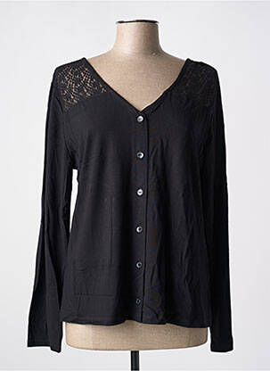 Gilet manches longues stretch noir MALOKA femme