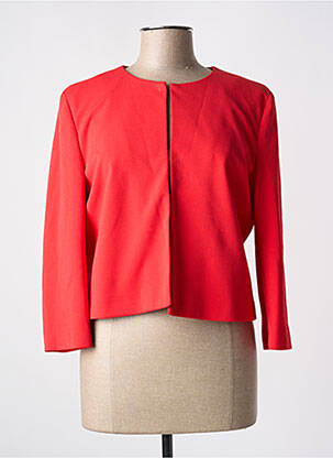 Veste chic tissage crêpe rouge POUSSIERE D'ETOLE femme