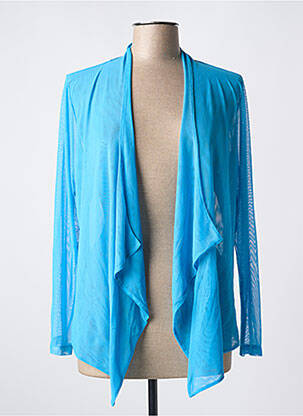 Gilet manches longues manches longues bleu MALOKA femme