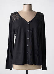 Gilet manches longues noir MALOKA pour femme seconde vue