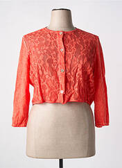 Gilet manches longues orange MALOKA pour femme seconde vue