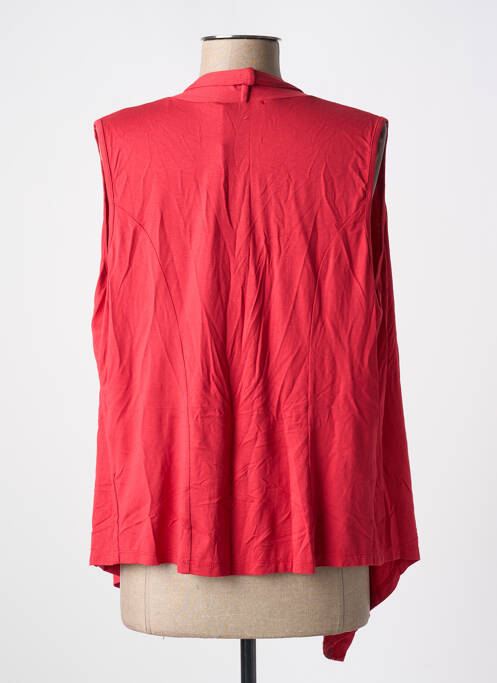 Gilet sans manche col v rouge MALOKA femme