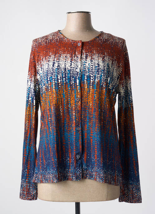 Gilet manches longues bleu POUSSIERE D'ETOLE pour femme