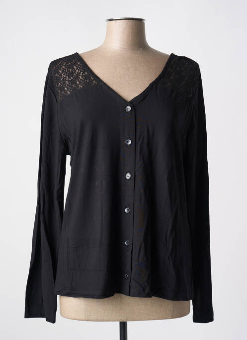 Gilet manches longues noir MALOKA pour femme