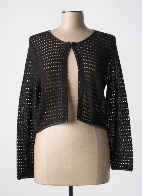 Gilet manches longues noir MALOKA pour femme