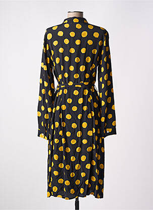 Robe mi-longue manches longues manches longues noir SURKANA femme